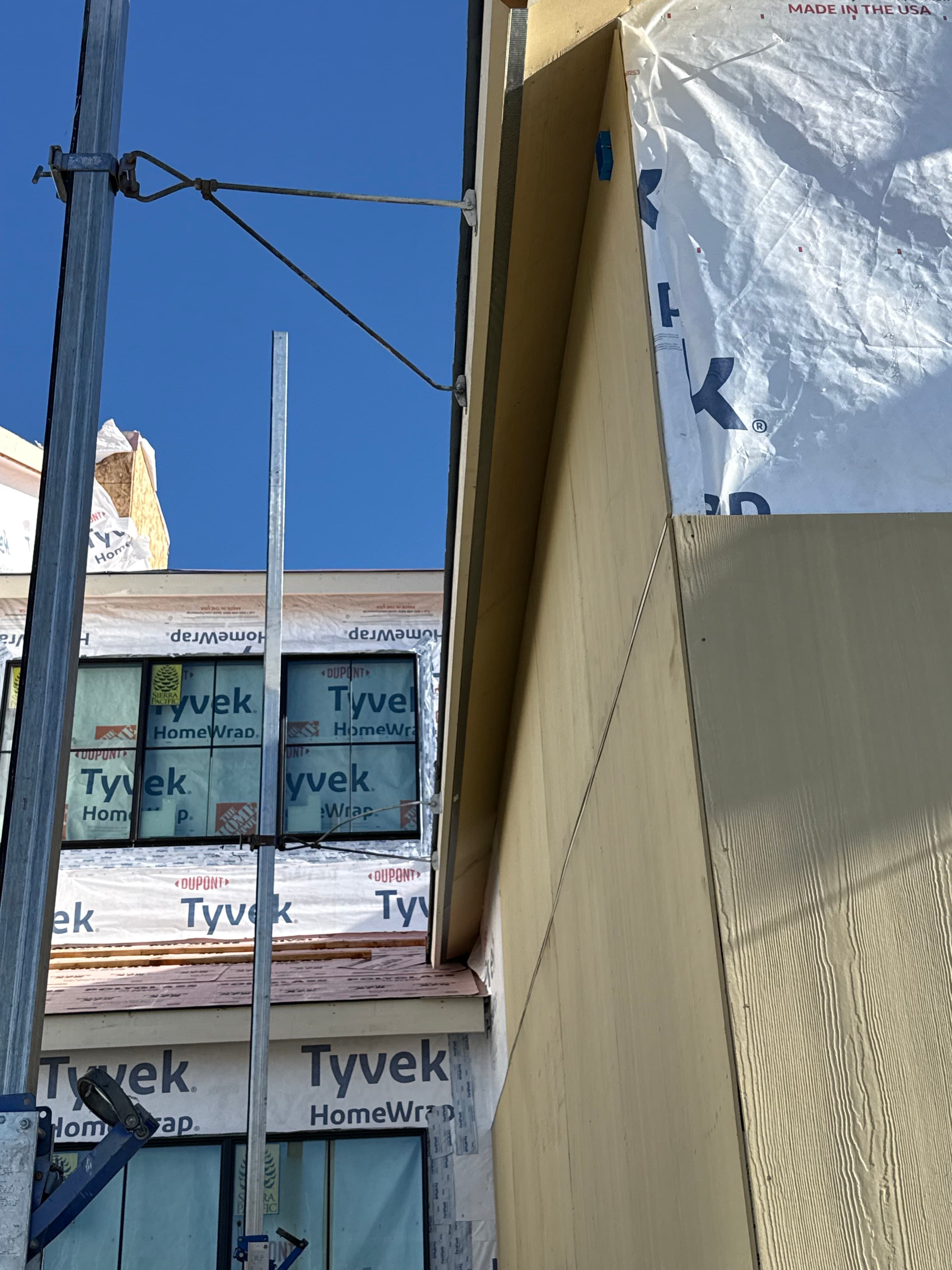 Siding installation with Tyvek house wrap in Sacramento, CA by NorCal Exteriors
